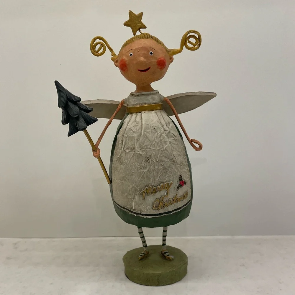 Lori C Mitchell Angel Figurine with Tree - Picture 2 of 3